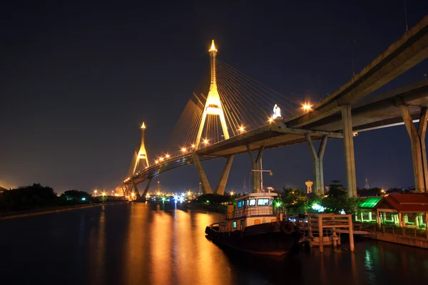 Phummiphol Bridge in Thailand — Stock Photo, Image