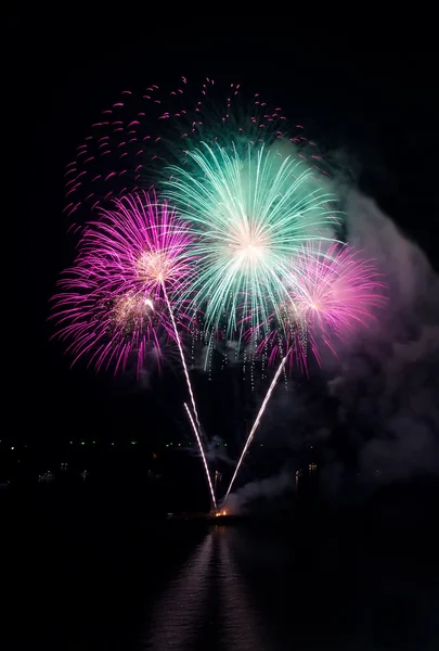 Big Fireworks of Pattaya Beach Thailand — Stock Photo, Image