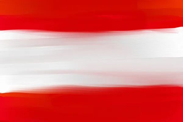 Oostenrijk handgeschilderde nationale vlag — Stockfoto