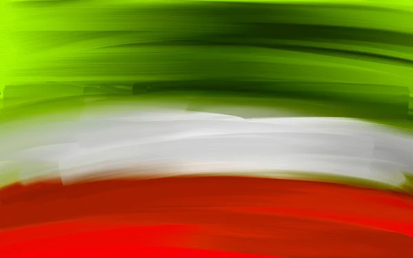 Grön, röd och vit målad kanvasduk — Stockfoto