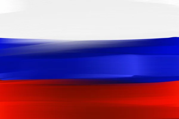 Oroszország nemzeti kézzel festett zászló — Stock Fotó