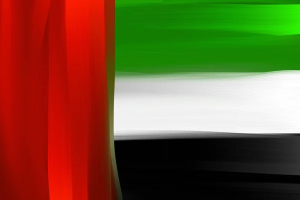 Vereinigte arabische Emirate nationale handbemalte Flagge — Stockfoto