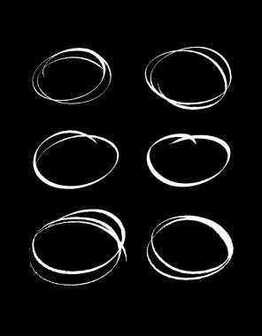 elle çizilmiş vektör çerçeveler ve koleksiyon bubbles