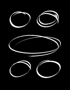 elle çizilmiş vektör çerçeveler ve koleksiyon bubbles