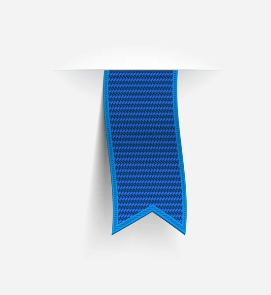 Ruban vectoriel bleu avec texture détaillée — Image vectorielle
