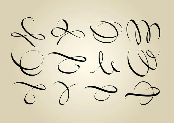 Éléments de calligraphie — Image vectorielle
