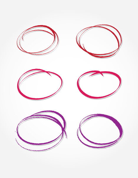 Vector hand drawn frames and bubbles collection