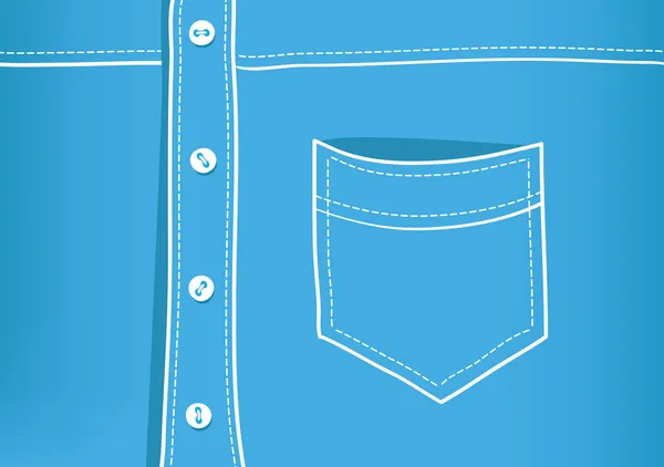 Синяя векторная рубашка с карманом — стоковый вектор