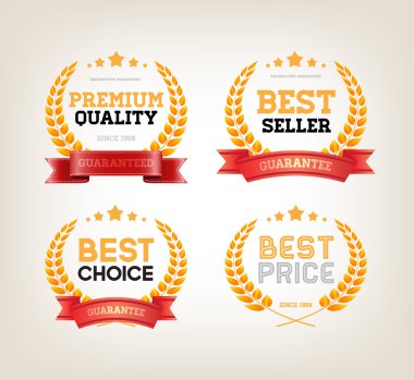 dört vintage rozetleri koleksiyonu 