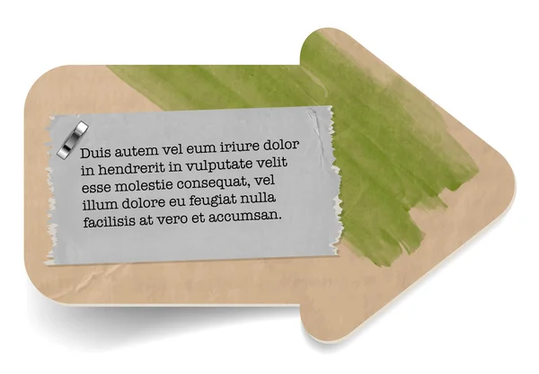 Seta texturizada de papel antigo vetorial com pinceladas pintadas à mão verde fundo aquarela e papel rasgado adesivo — Vetor de Stock