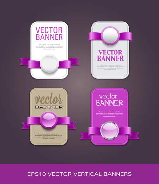 A set of vertical vector promo banners — Stock Vector