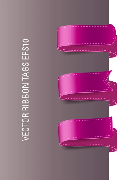 Un ensemble d'étiquettes de ruban coloré moderne vectoriel, violet — Image vectorielle