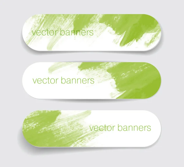 Banderas de papel abstracto verde — Vector de stock