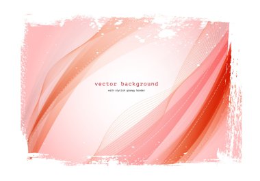 pembe vektör pürüzsüz modern dalgalı arka grungy kenarlık