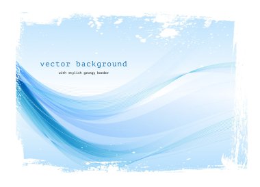 ışık mavi vektör pürüzsüz dalgalı arka plan aşınmış kenarlık
