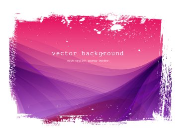 pembe - mor vektör pürüzsüz dalgalı arka plan aşınmış kenarlık