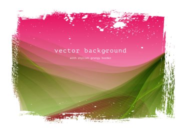 pembe - yeşil vektör pürüzsüz dalgalı arka plan aşınmış kenarlık