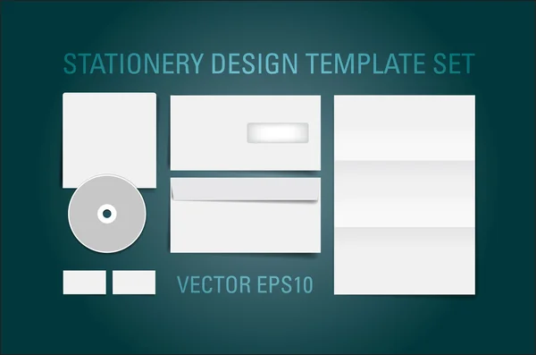 Blank vector stationery template set — Stock Vector