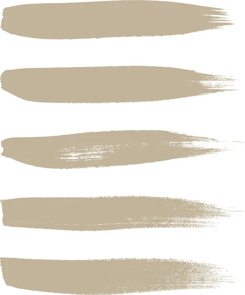 Collection de coups de pinceau vectoriel beige — Image vectorielle