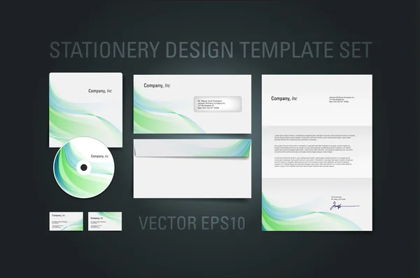 Stationery design template set — Stock Vector