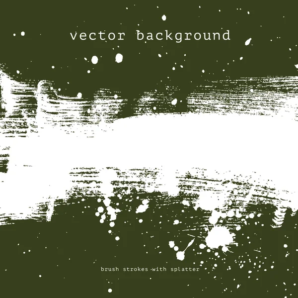 Yeşil vektör grungy fırça konturu el boyalı arka plan boya sıçramak ile