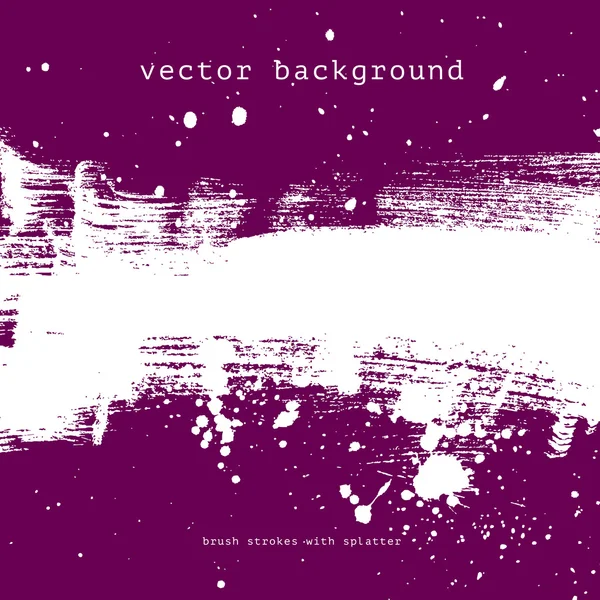 Mor vektör grungy fırça konturu el boyalı arka plan boya sıçramak ile