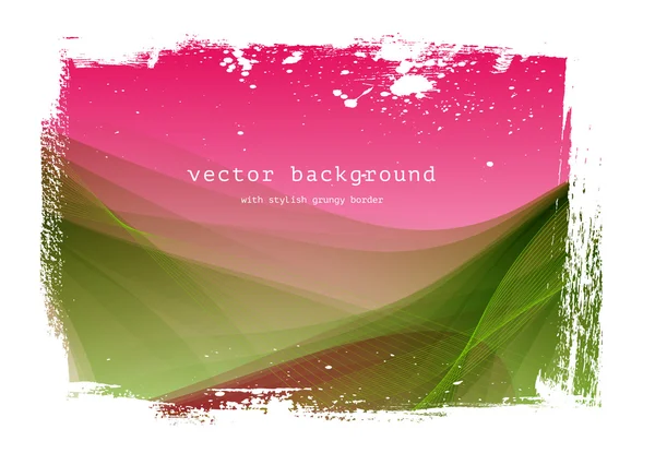 pembe - yeşil vektör pürüzsüz dalgalı arka plan aşınmış kenarlık