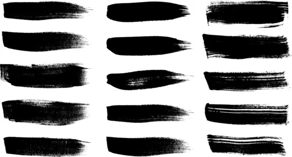 Zwarte vector penseel lijnen collectie — Stockvector