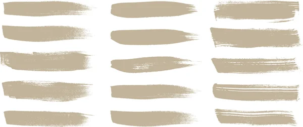 Collection de coups de pinceau vectoriel beige — Image vectorielle