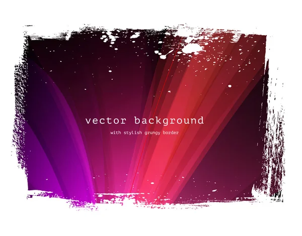 Fond vectoriel violet avec bordure grunge — Image vectorielle