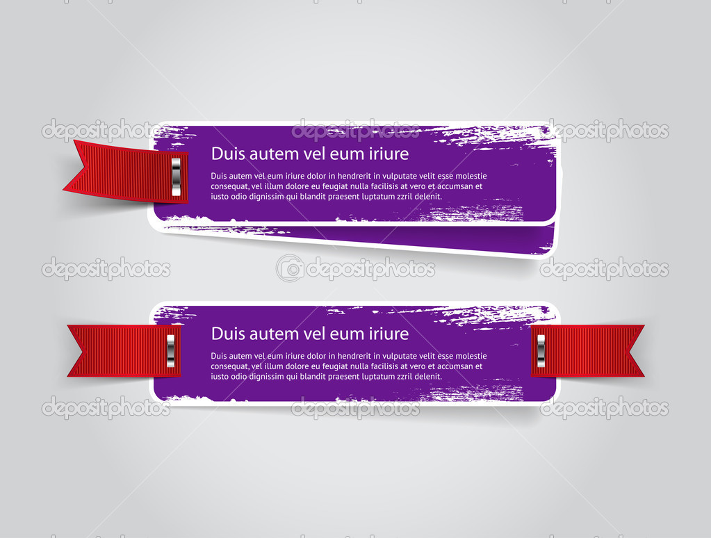 Grungy vector purple badges Stock Vector Image by ©foxiedelmar Regarding Staples Banner Template