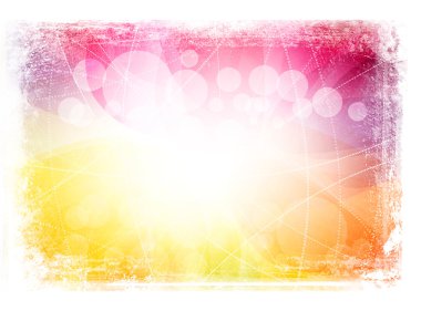 Sarı ve mor pürüzsüz modern dalgalı arka plan aşınmış kenarlık