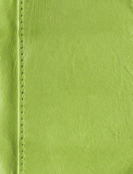 Green leather background texture — Stock Photo, Image