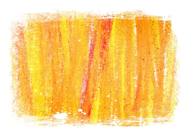 Жёлто-оранжевая текстура фона, окрашенная вручную, с серо-смазанной окантовкой — стоковое фото
