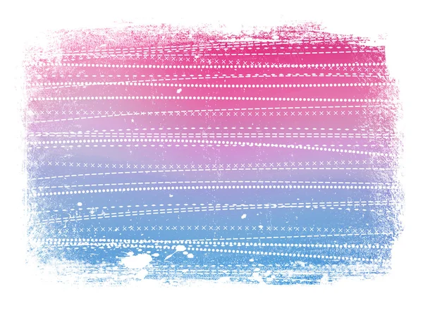 Pink and blue worn smooth modern striped background with grungy border — Stock Photo, Image