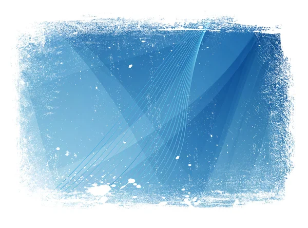 Yıpranmış pürüzsüz modern dalgalı ile mavi arka plan aşınmış kenarlık — Stok fotoğraf