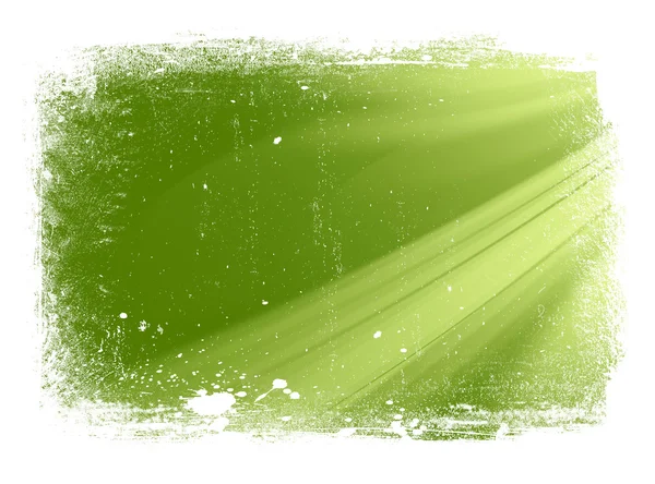 Grün getragen glatt modernen welligen Hintergrund mit grungy Rand — Stockfoto