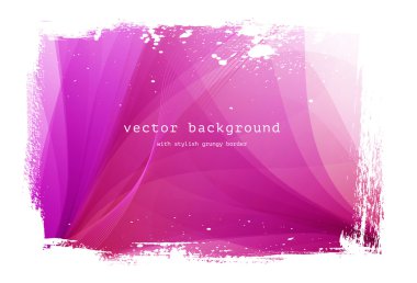 Mor vektör pürüzsüz dalgalı arka plan aşınmış kenarlık