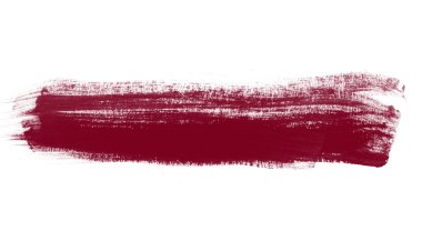 kırmızı el fırça konturu daub boyalı