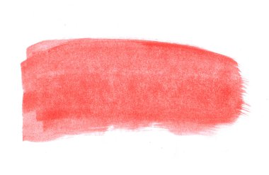 kırmızı el fırça konturu suluboya daub boyalı