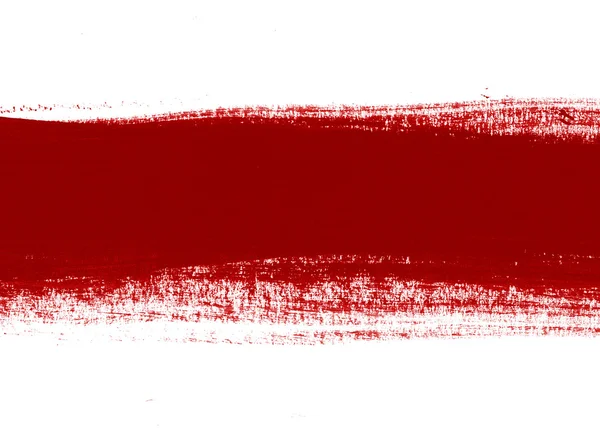 Rode handgeschilderde borstel beroerte daub achtergrond — Stockfoto
