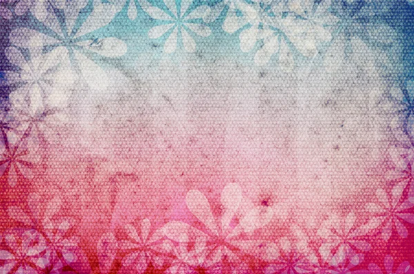 Grunge retro vintage fundo com tema floral — Fotografia de Stock