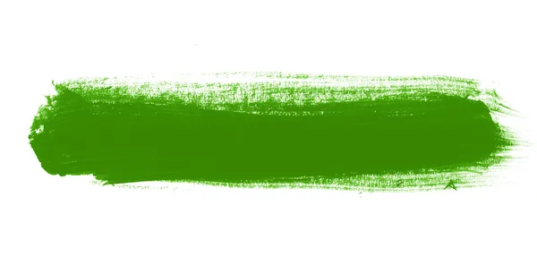 グリーンの手描きのブラシ ストローク ダアブ背景 — ストック写真