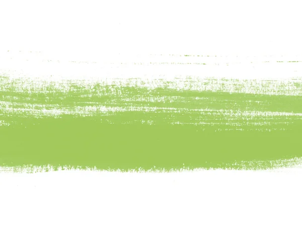 Mão verde pintado pincel curso daub fundo — Fotografia de Stock