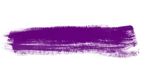 Purple hand painted brush stroke daub — Stock Photo, Image