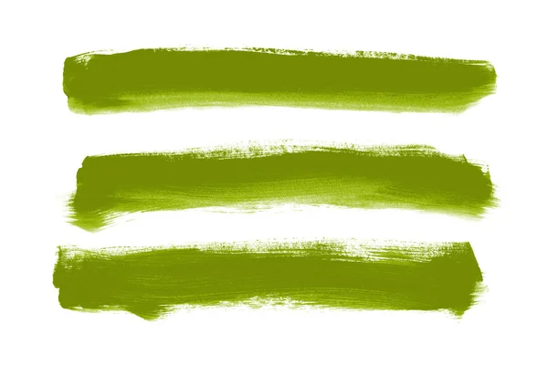 Green abstract hand painted brush strokes — Stock Photo, Image