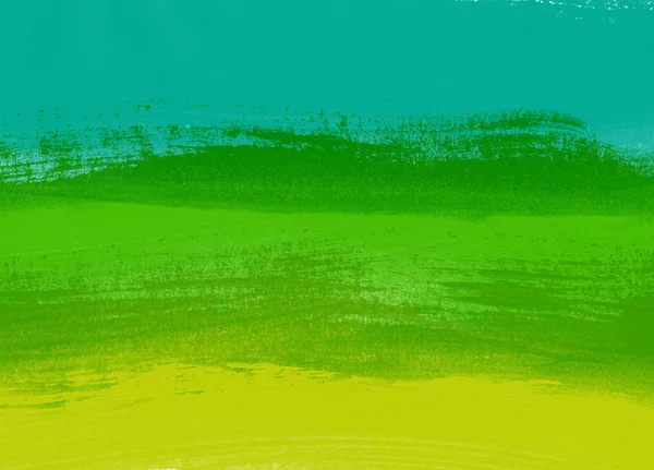 Yeşil - mavi soyut el boyalı arka plan — Stok fotoğraf