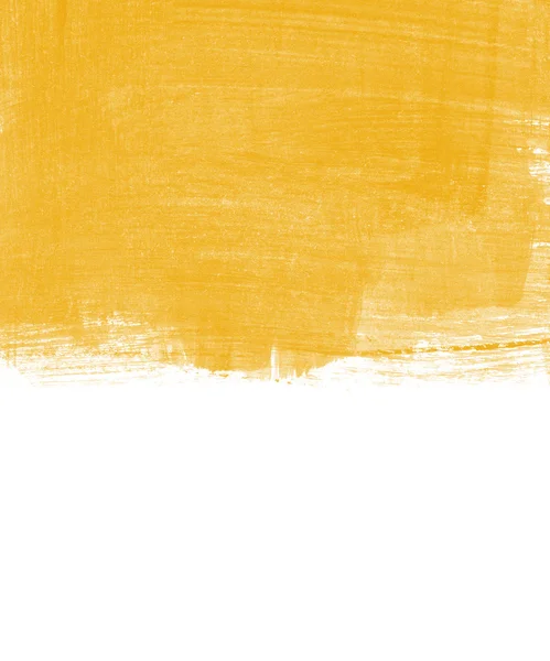 Yellow abstract handpainted brush stroke daub background — Stock Photo