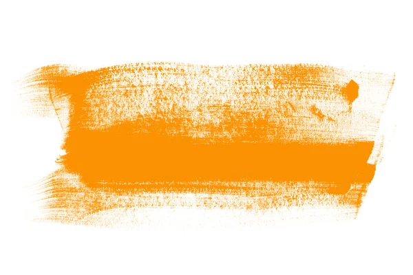 Amarelo pintado à mão pincel daub — Fotografia de Stock