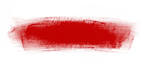 Kırmızı el fırça konturu daub boyalı — Stok fotoğraf